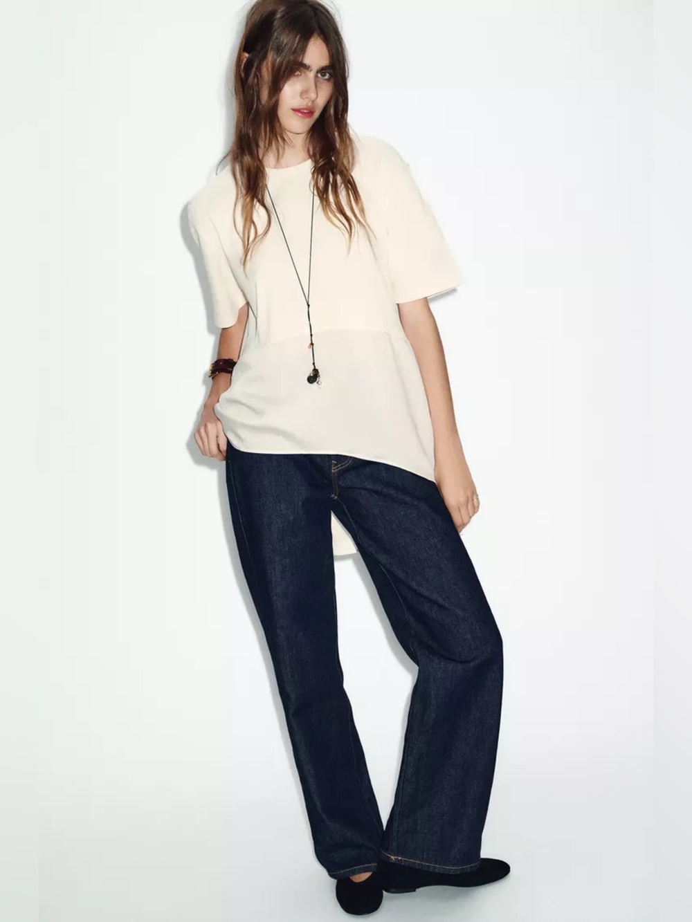 NWT Zara OVERSIZED COMBINED T-SHIRT